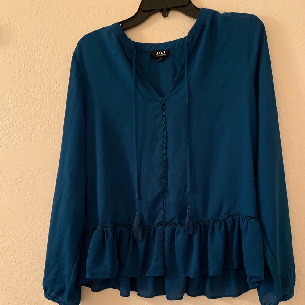 Teal blue blouse